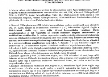 Hirdetmény a 10 ha térmértéket meg nem haladó, Nemzeti Földalapba tartozó földrészletek nyilvános pályáztatás